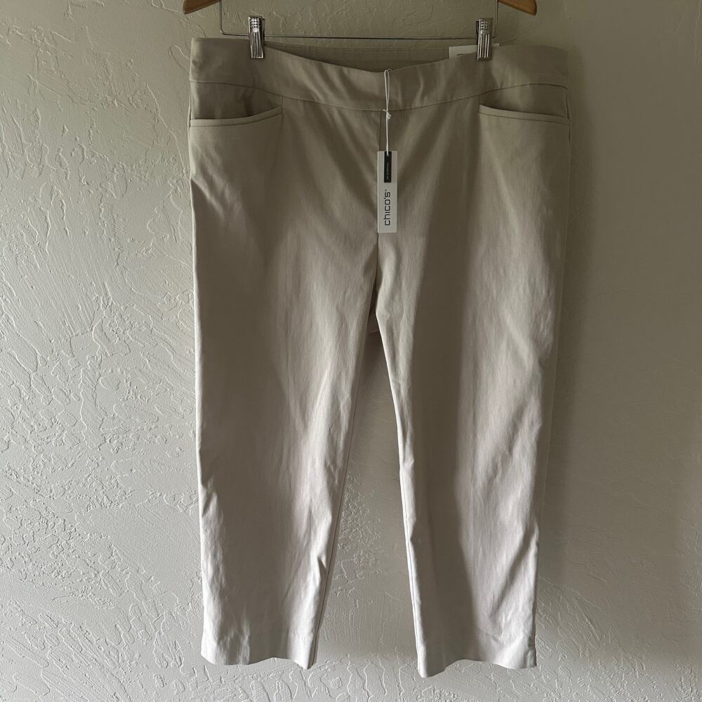 CHICOS | Womens So Slimming Brigitte Slim Leg Crop Pants NEW Size 16 Stretchy